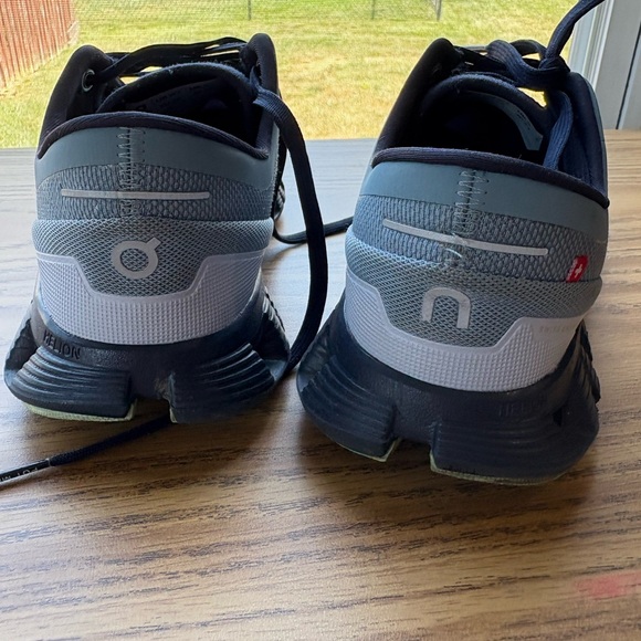 On Cloud Athletic Shoes in Light Blue and Navy - Picture 6 of 7